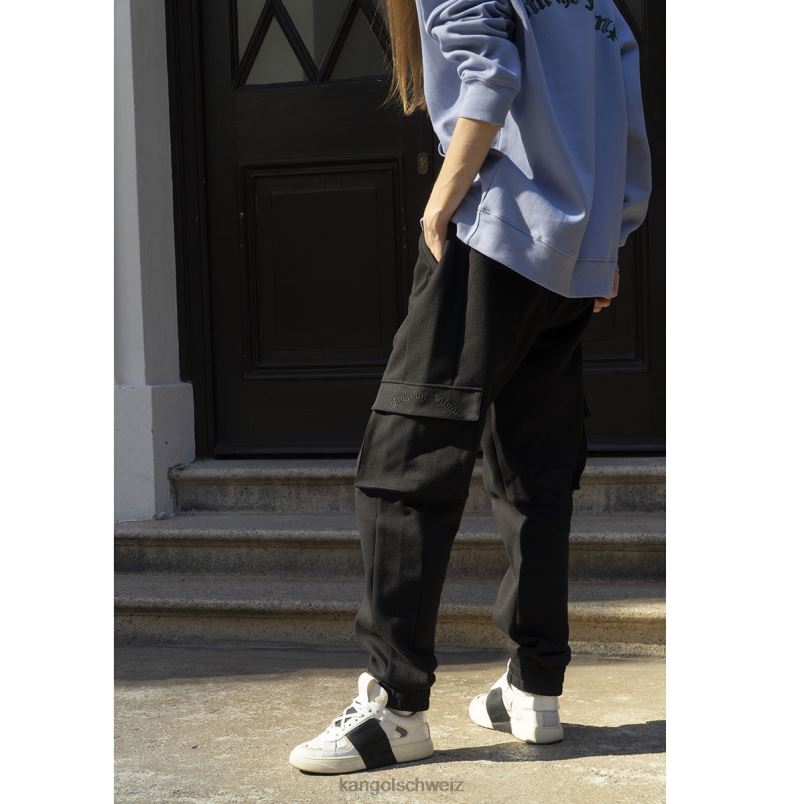 Interlock-Jogger Kangol Hose XL4T01080 unisex pechschwarz