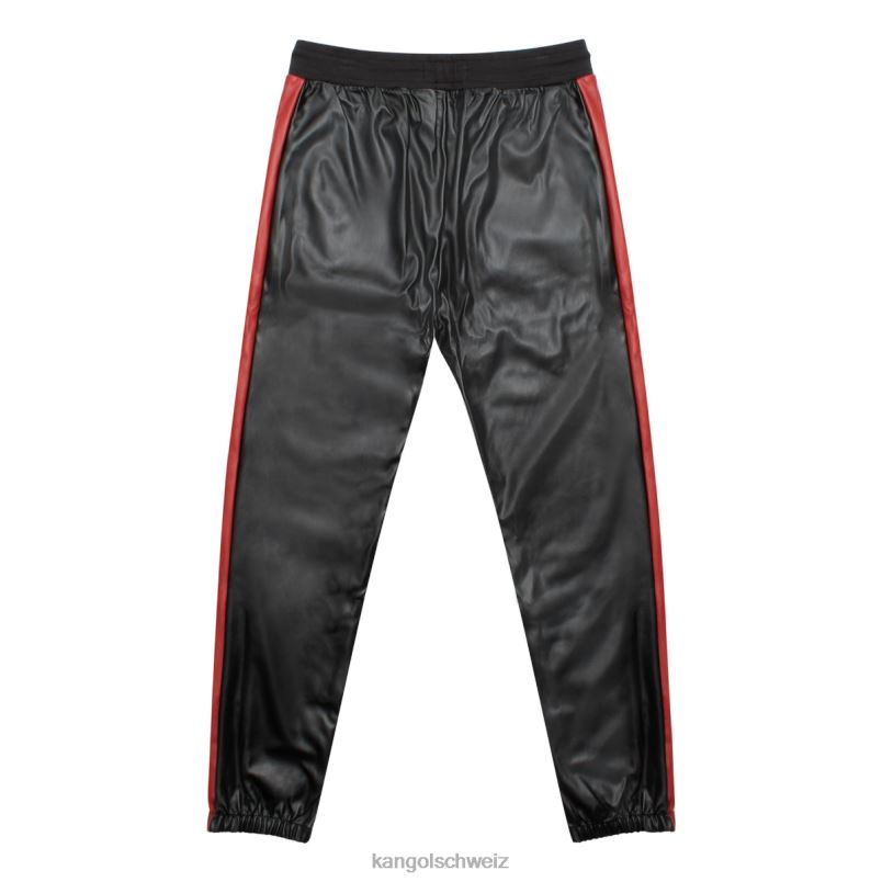 Jogginghose aus veganem Leder Kangol Hose XL4T01065 unisex schwarze Schönheit