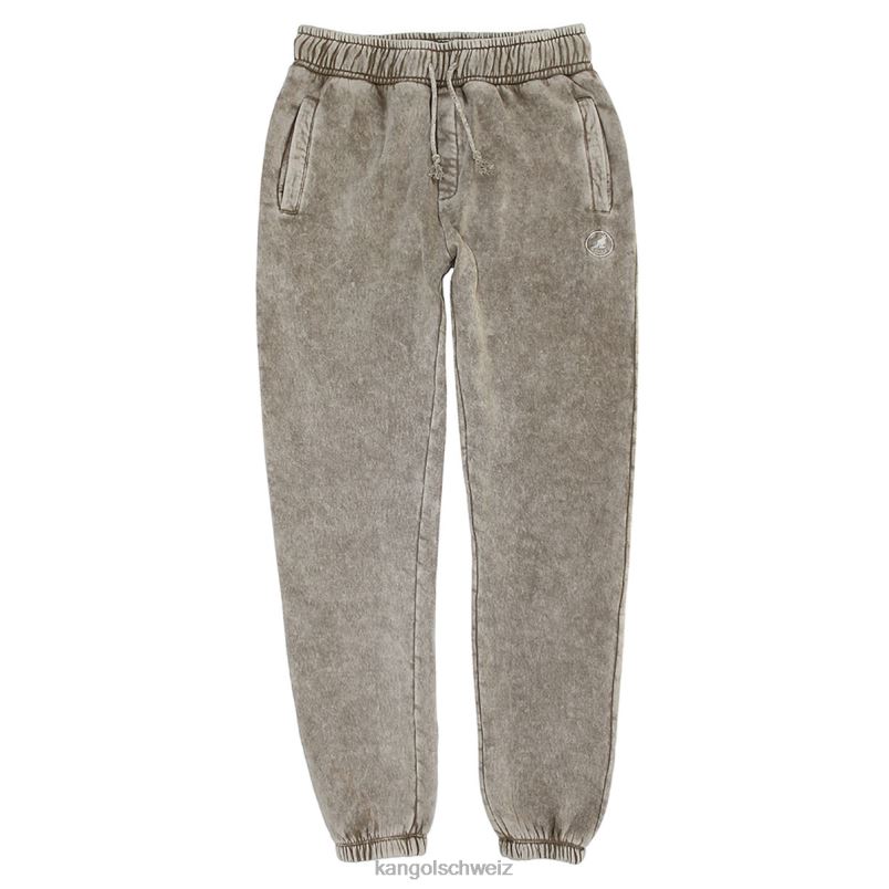 Jogginghose mit Acid-Trip-Stickerei Kangol Hose XL4T01006 unisex beige Waschung