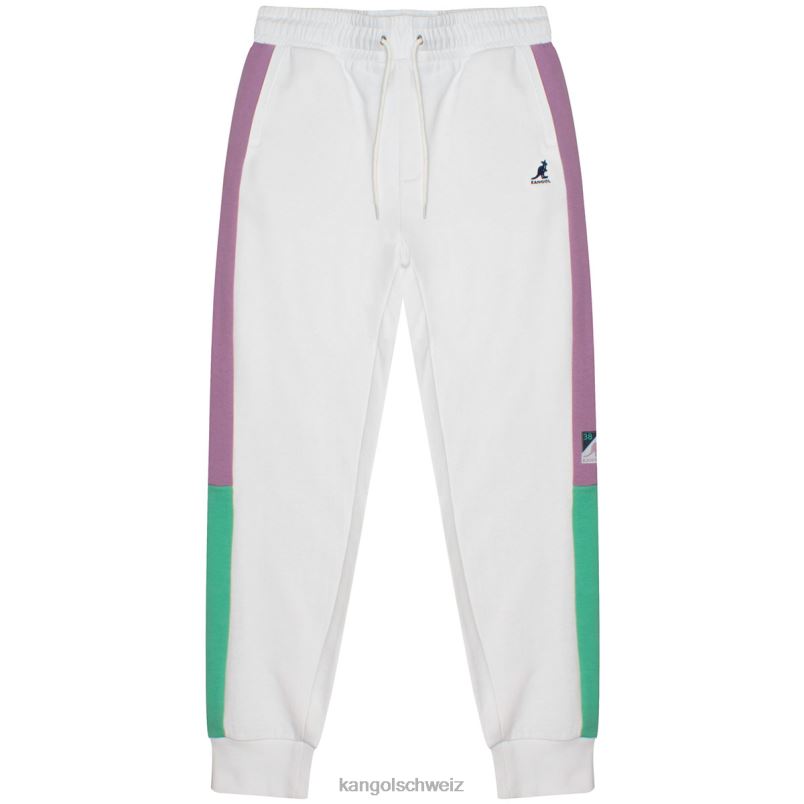 Retro-Jogger Kangol Hose XL4T01038 unisex weiße Kombination