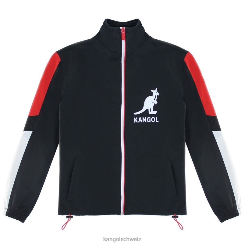 Colorblock-Jacke Kangol Kleidung XL4T01177 Frauen schwarze Schönheit