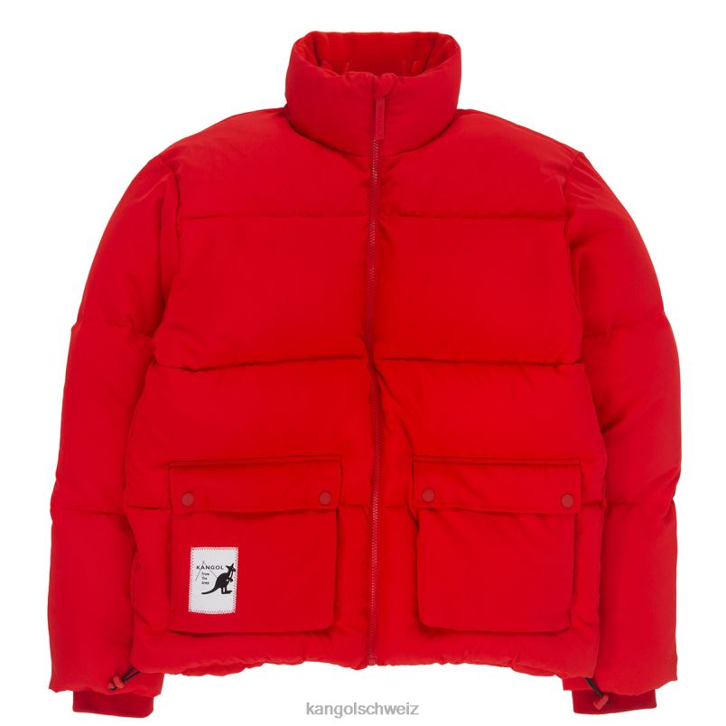 Daunenjacke mit aufgesetzten Taschen Kangol Kleidung XL4T01231 unisex Flamme scharlachrot