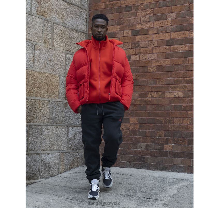 Daunenjacke mit aufgesetzten Taschen Kangol Kleidung XL4T01231 unisex Flamme scharlachrot