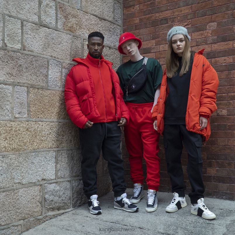 Daunenjacke mit aufgesetzten Taschen Kangol Kleidung XL4T01231 unisex Flamme scharlachrot