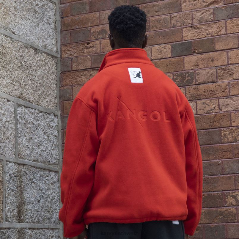 Fleecejacke mit Reißverschluss Kangol Kleidung XL4T01233 unisex Flamme scharlachrot