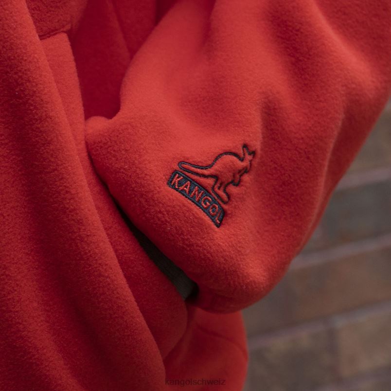 Fleecejacke mit Reißverschluss Kangol Kleidung XL4T01233 unisex Flamme scharlachrot