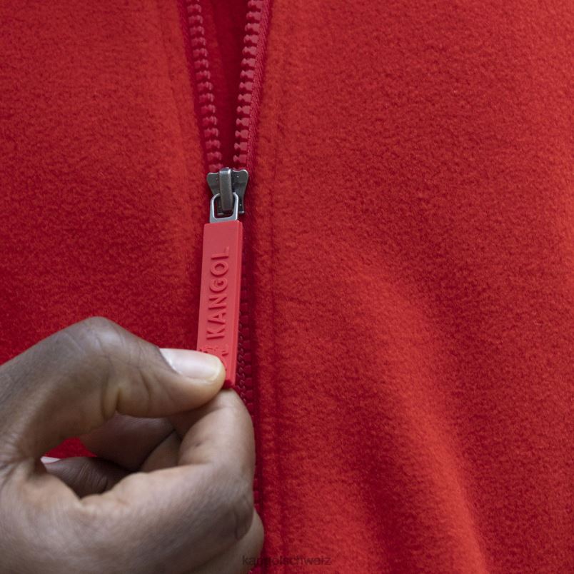 Fleecejacke mit Reißverschluss Kangol Kleidung XL4T01233 unisex Flamme scharlachrot