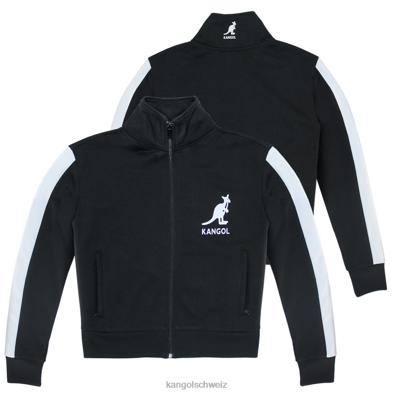 Trainingsjacke aus French Terry Kangol Kleidung XL4T01142 Frauen schwarze Schönheit Trainingsjacke aus French Terry Kangol Kleidung XL4T01142 Frauen schwarze Schönheit
