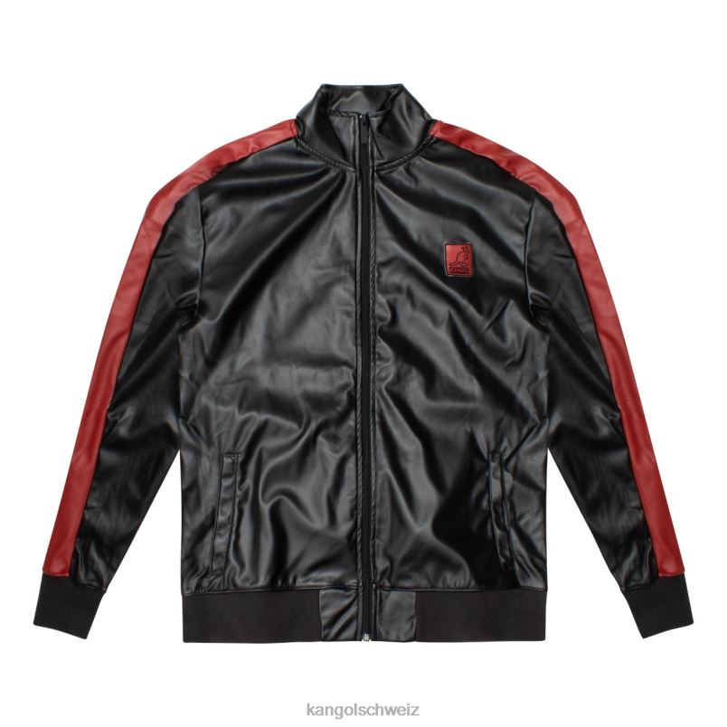 Trainingsjacke aus veganem Leder Kangol Kleidung XL4T01160 Männer schwarze Schönheit