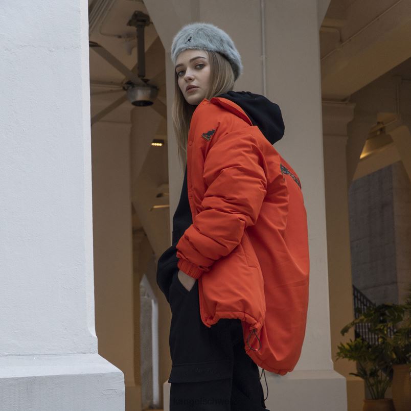 übergroße Jacke Kangol Kleidung XL4T01229 unisex Mandarinen-Tango