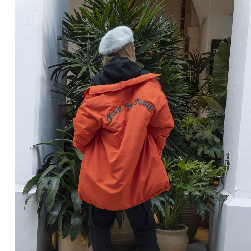 übergroße Jacke Kangol Kleidung XL4T01229 unisex Mandarinen-Tango