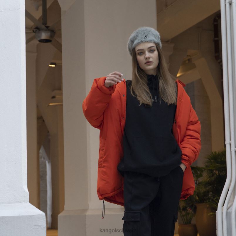 übergroße Jacke Kangol Kleidung XL4T01229 unisex Mandarinen-Tango