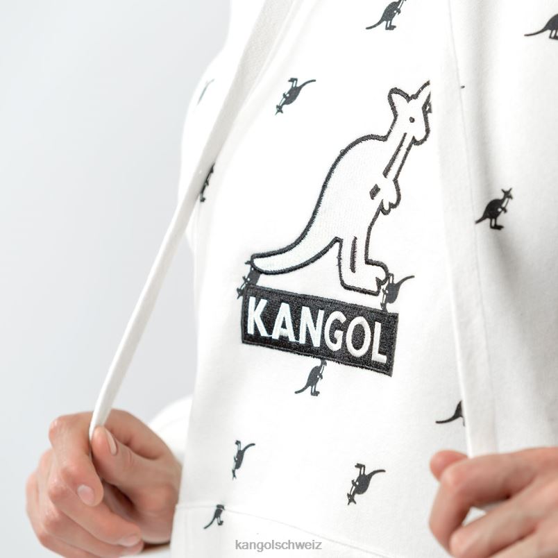Aop-Hoodie Kangol Kleidung XL4T01100 unisex Off-White-Kombination