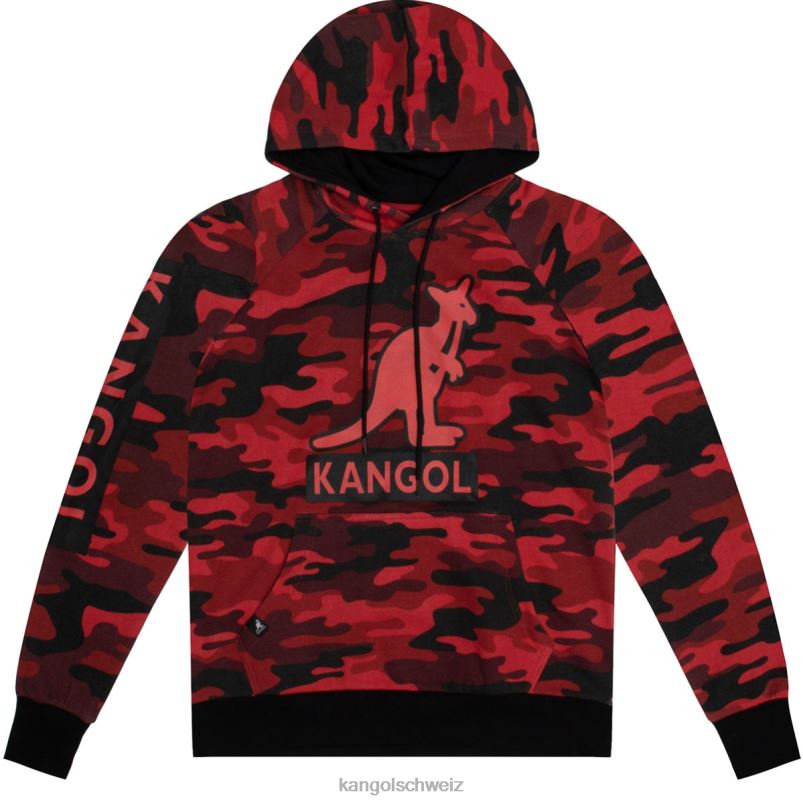Camouflage-Kapuzenpullover Kangol Kleidung XL4T01111 unisex rote Tarnung