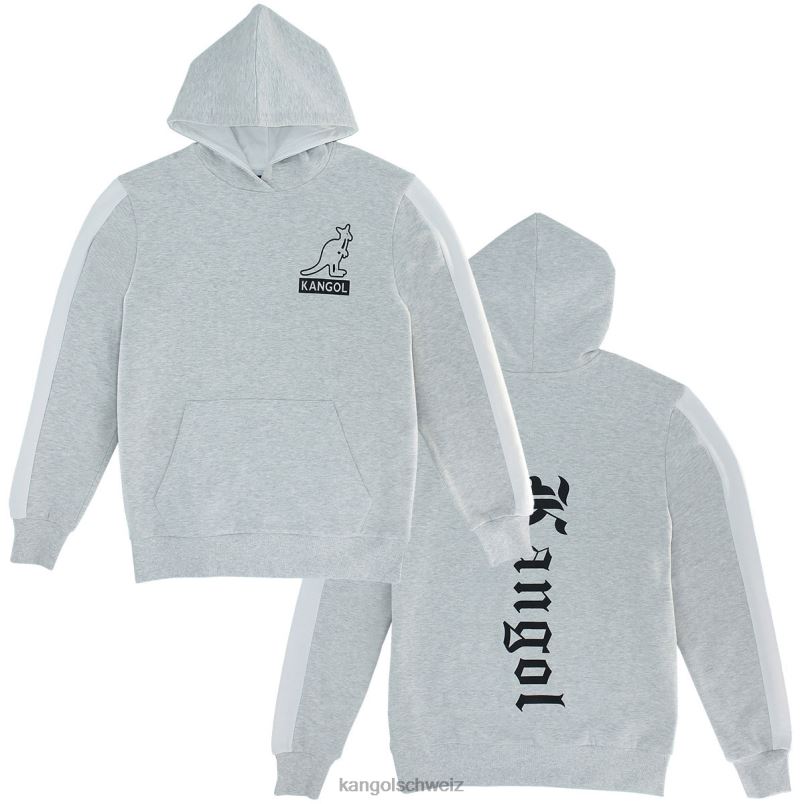 Gothic-Kapuzenpullover Kangol Kleidung XL4T01106 unisex graue Mischung