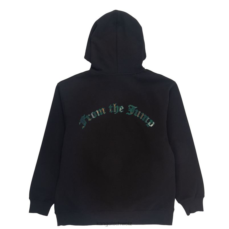 Interlock-Kapuzenpullover Kangol Kleidung XL4T01182 unisex pechschwarz