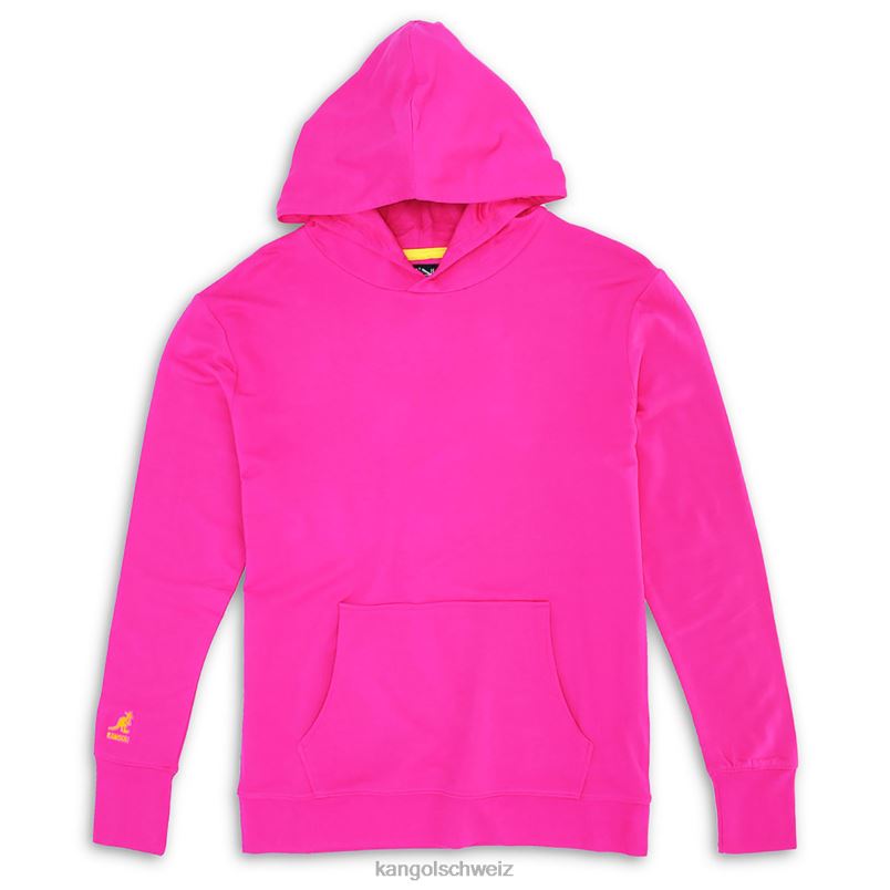 Kapuzenpullover in Pop-Farbe Kangol Kleidung XL4T01116 unisex rosa Pfau