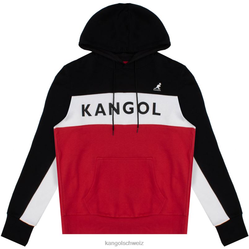 RBW-Colorblock-Hoodie Kangol Kleidung XL4T01109 unisex schwarze Kombination