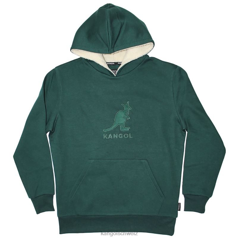 Ton in Ton bestickter Sherpa-Hoodie Kangol Kleidung XL4T01127 unisex Nachtgarten