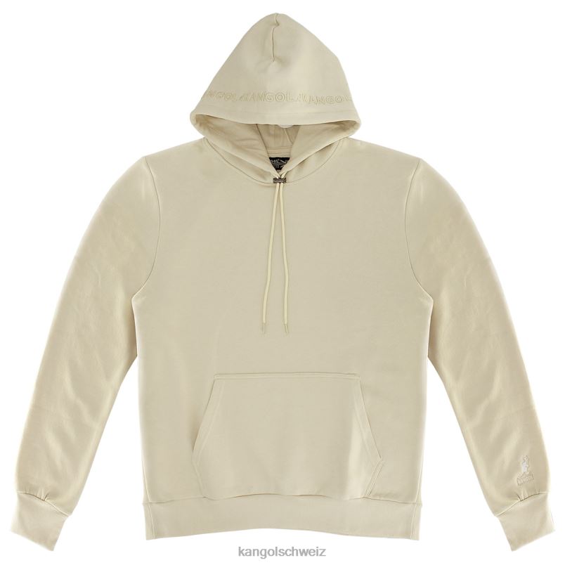bestickter Kapuzenpullover Kangol Kleidung XL4T01147 Männer Creme