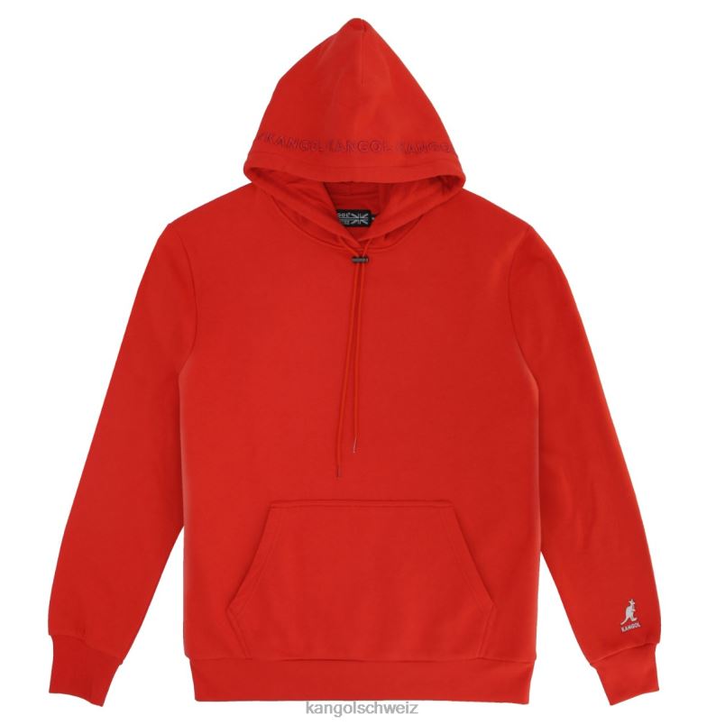 bestickter Kapuzenpullover Kangol Kleidung XL4T01149 Männer Rot