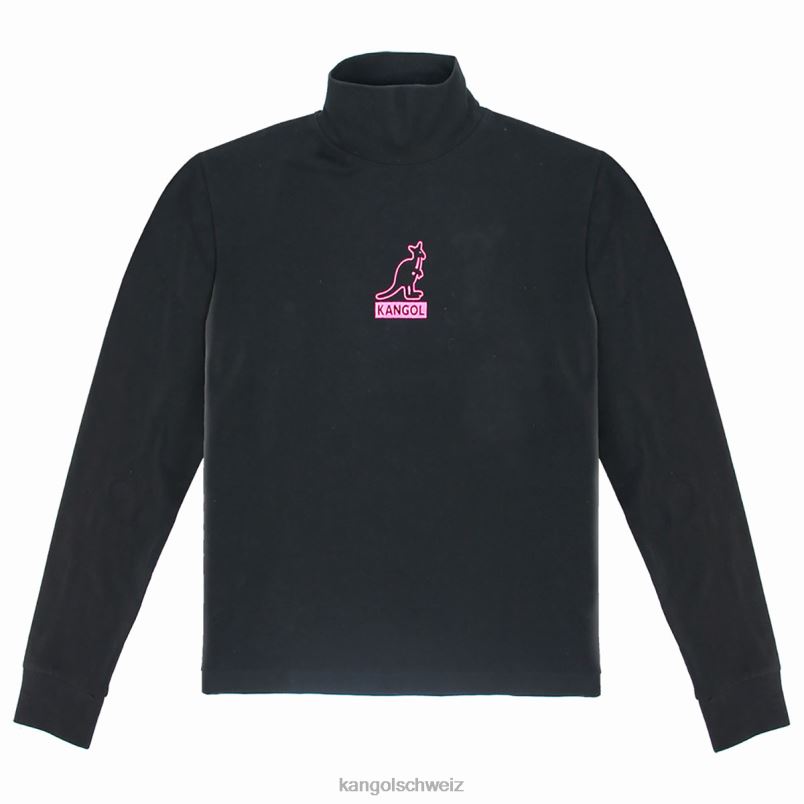 Folien-Langarm-T-Shirt Kangol Kleidung XL4T01211 unisex Schwarz