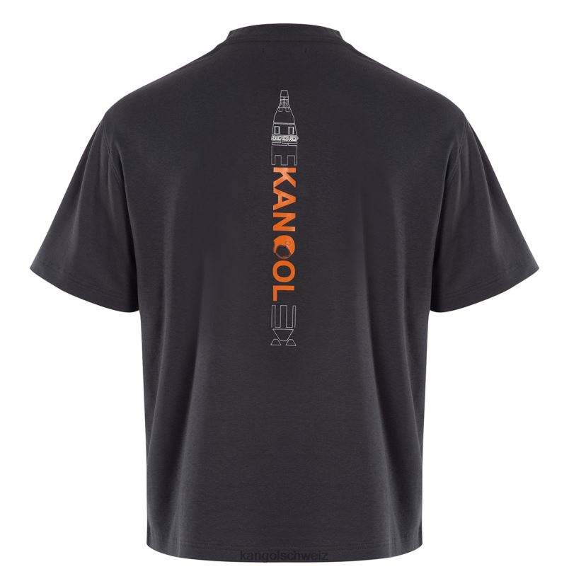 Grafik-T-Shirt mit Weltraumrakete Kangol Kleidung XL4T01198 unisex Ebenholz