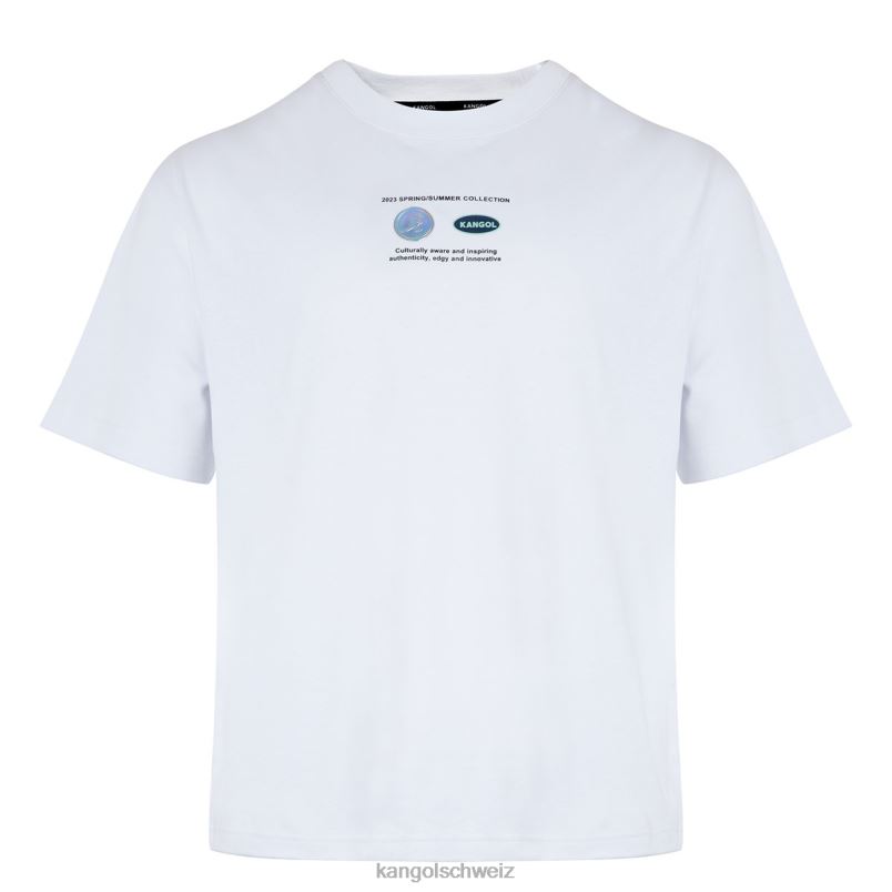 Grafik-T-Shirt mit Weltraumrakete Kangol Kleidung XL4T01199 unisex Weiss