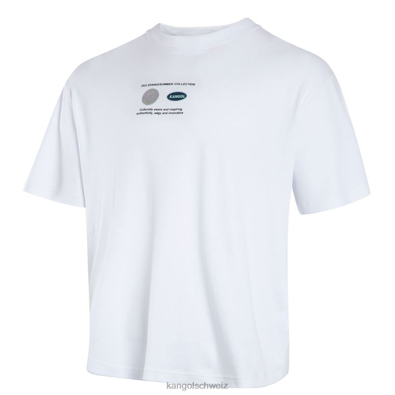 Grafik-T-Shirt mit Weltraumrakete Kangol Kleidung XL4T01199 unisex Weiss