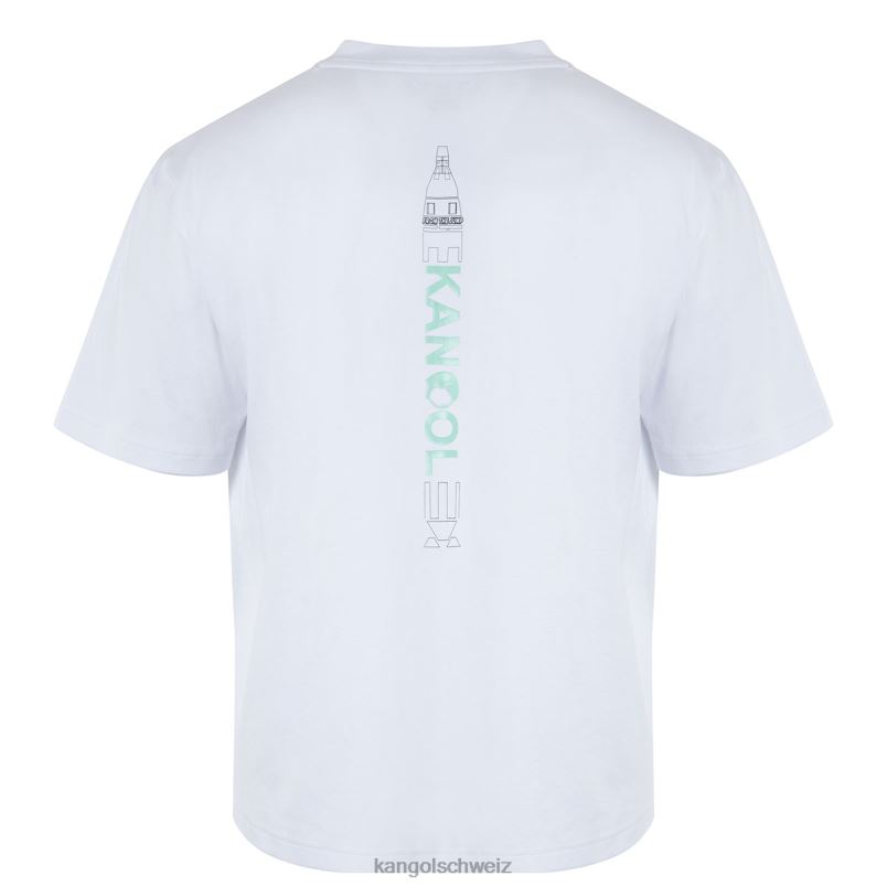 Grafik-T-Shirt mit Weltraumrakete Kangol Kleidung XL4T01199 unisex Weiss