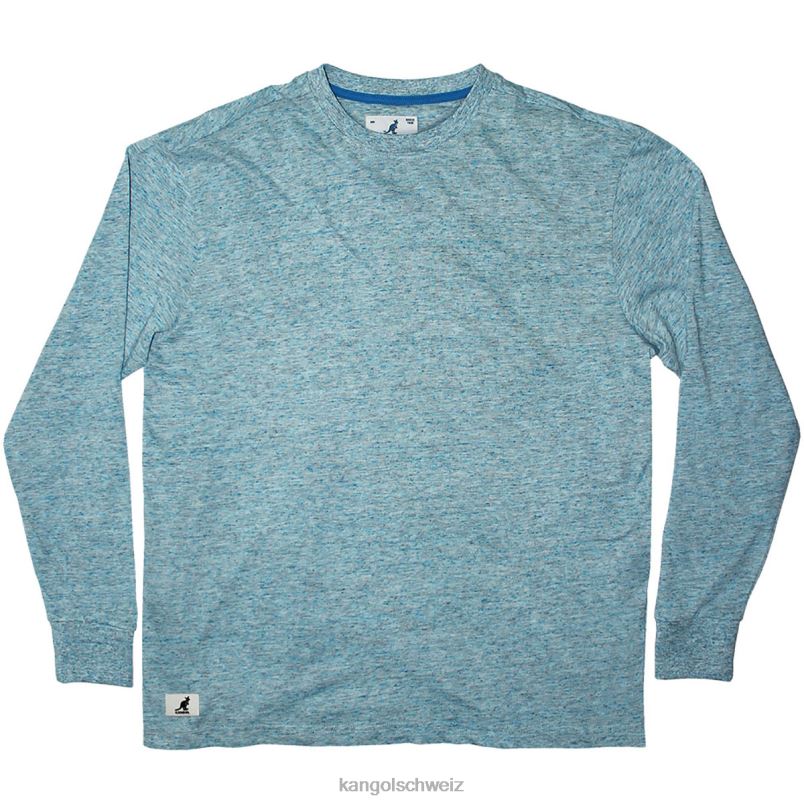 Langarm-T-Shirt in Leinenoptik Kangol Kleidung XL4T01241 unisex Meeresblau