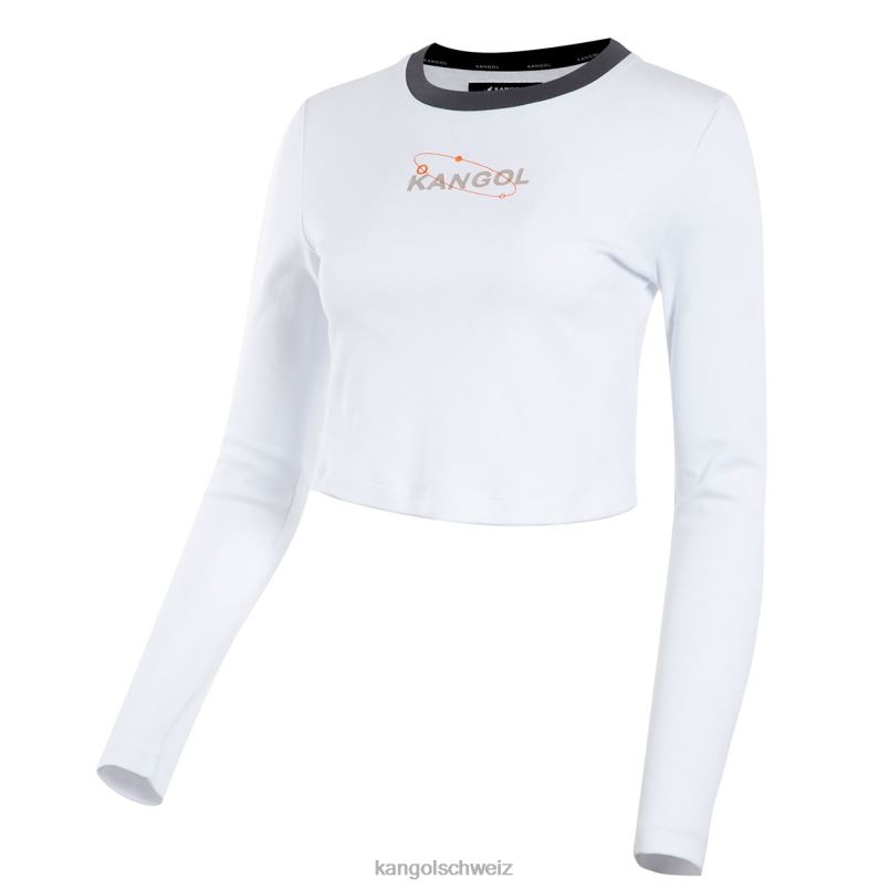 Orbital Langarm-T-Shirt Kangol Kleidung XL4T01201 unisex Weiss