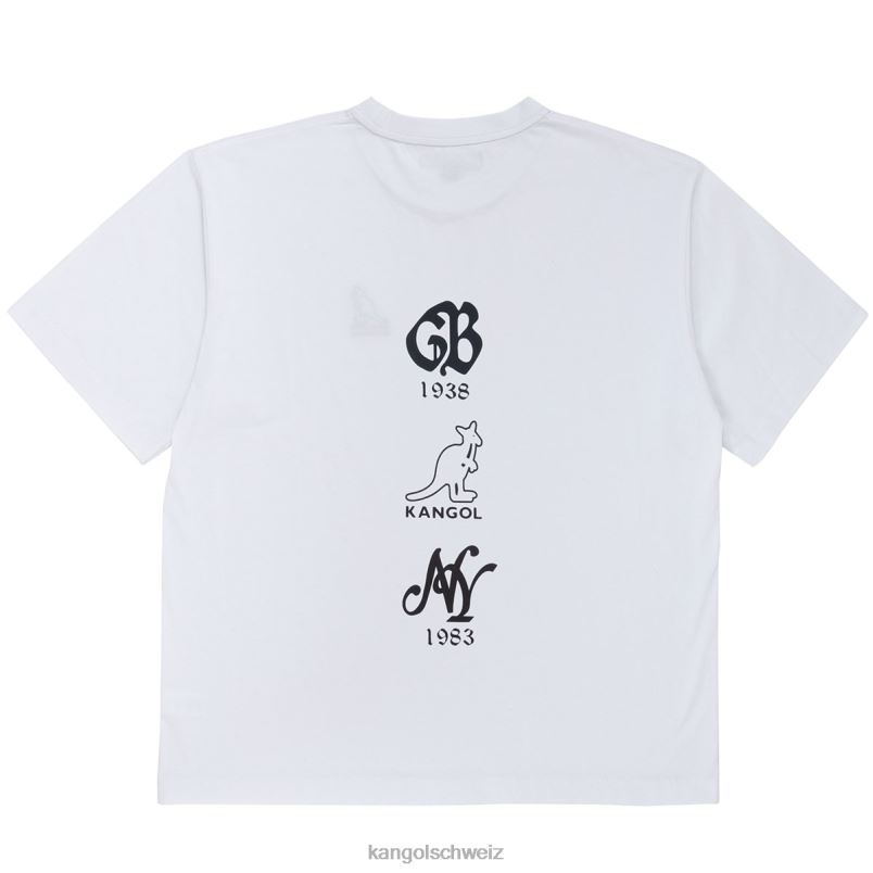 T-Shirt mit Logo-Rückseite Kangol Kleidung XL4T01237 unisex Weiss
