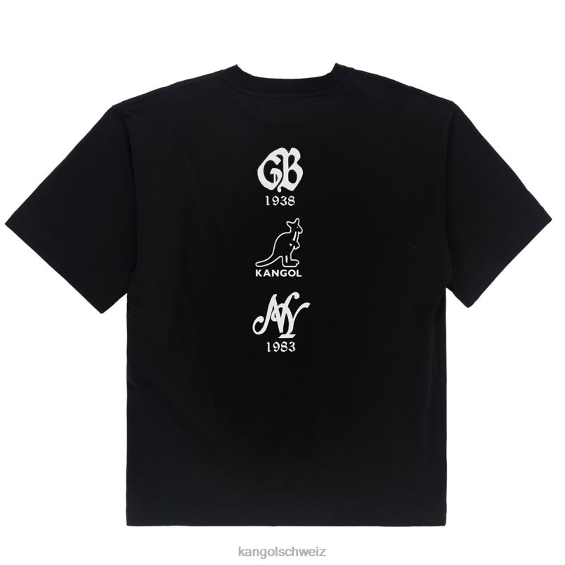 T-Shirt mit Logo-Rückseite Kangol Kleidung XL4T01238 unisex pechschwarz