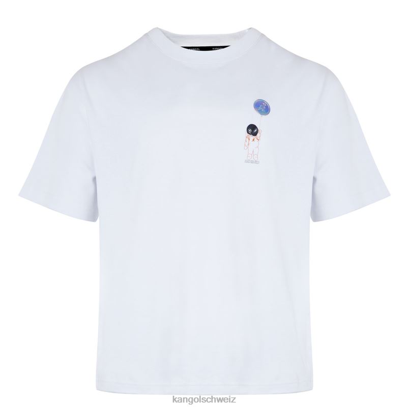T-Shirt mit Space-Man-Grafik Kangol Kleidung XL4T01208 unisex Weiss