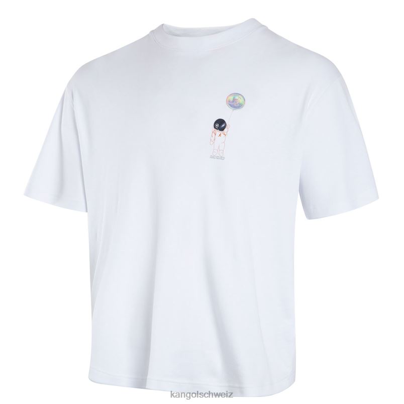 T-Shirt mit Space-Man-Grafik Kangol Kleidung XL4T01208 unisex Weiss