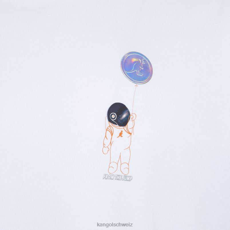 T-Shirt mit Space-Man-Grafik Kangol Kleidung XL4T01208 unisex Weiss