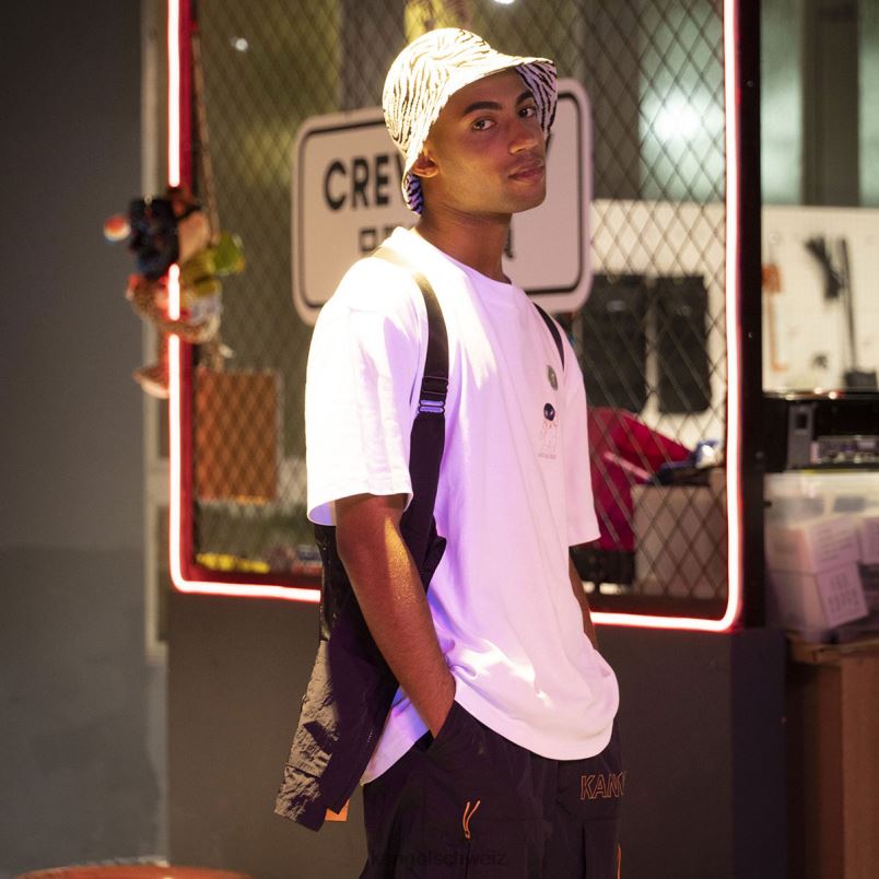 T-Shirt mit Space-Man-Grafik Kangol Kleidung XL4T01208 unisex Weiss