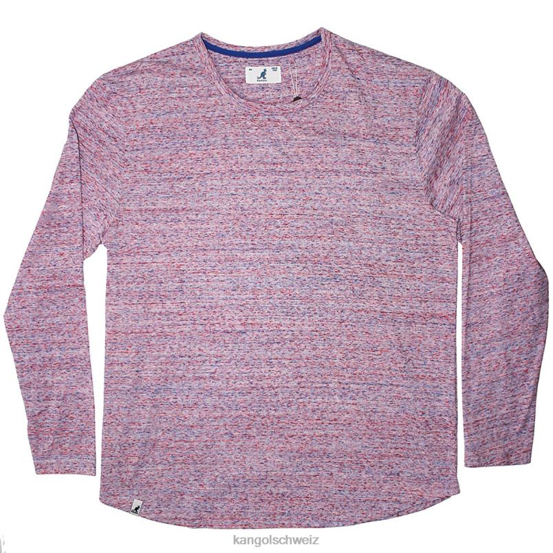 Tri-meliertes Langarm-T-Shirt Kangol Kleidung XL4T01244 unisex Rosa