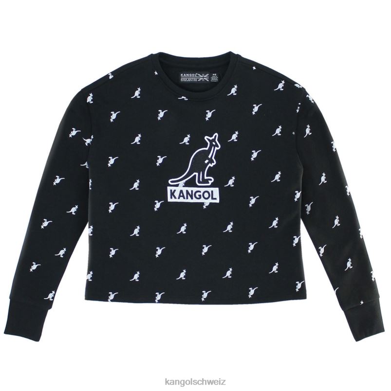 AOP-Crop-Popover Kangol Kleidung XL4T01090 unisex Schwarz