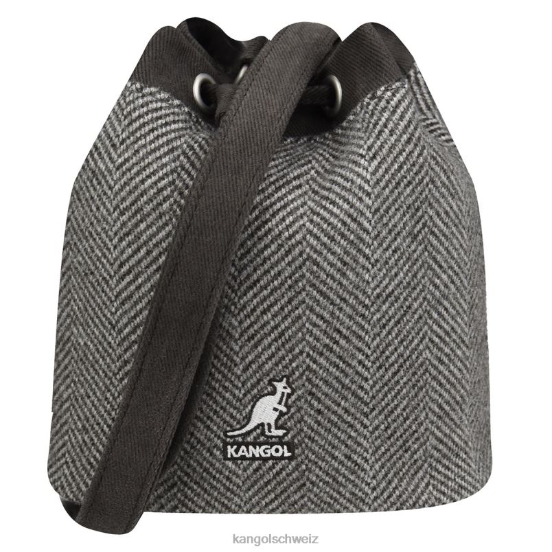 Beuteltasche mit Fischgrätenmuster Kangol Zubehör XL4T0979 unisex grau