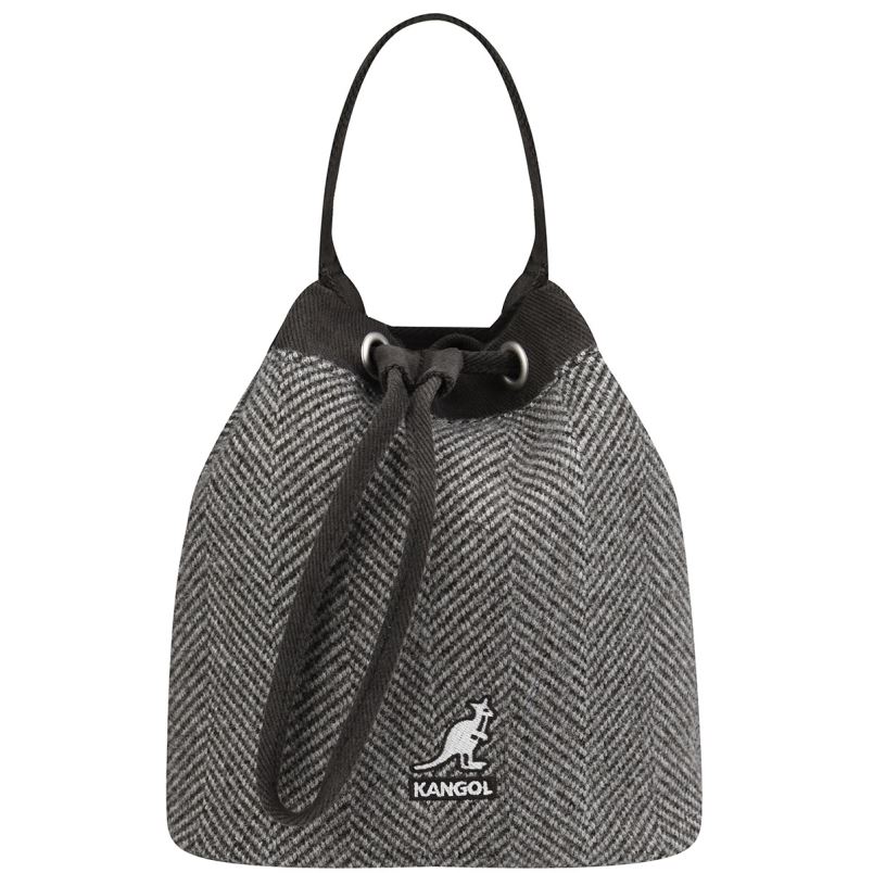 Beuteltasche mit Fischgrätenmuster Kangol Zubehör XL4T0979 unisex grau