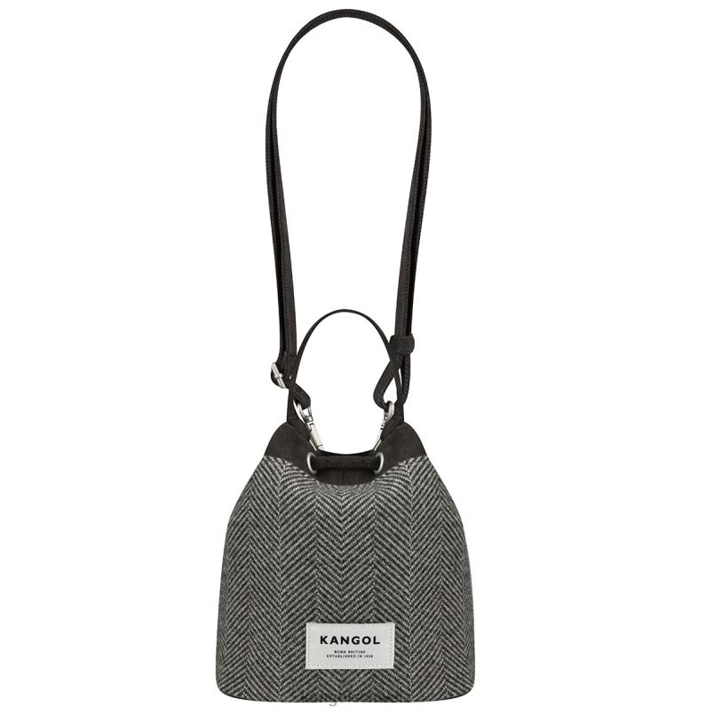 Beuteltasche mit Fischgrätenmuster Kangol Zubehör XL4T0979 unisex grau