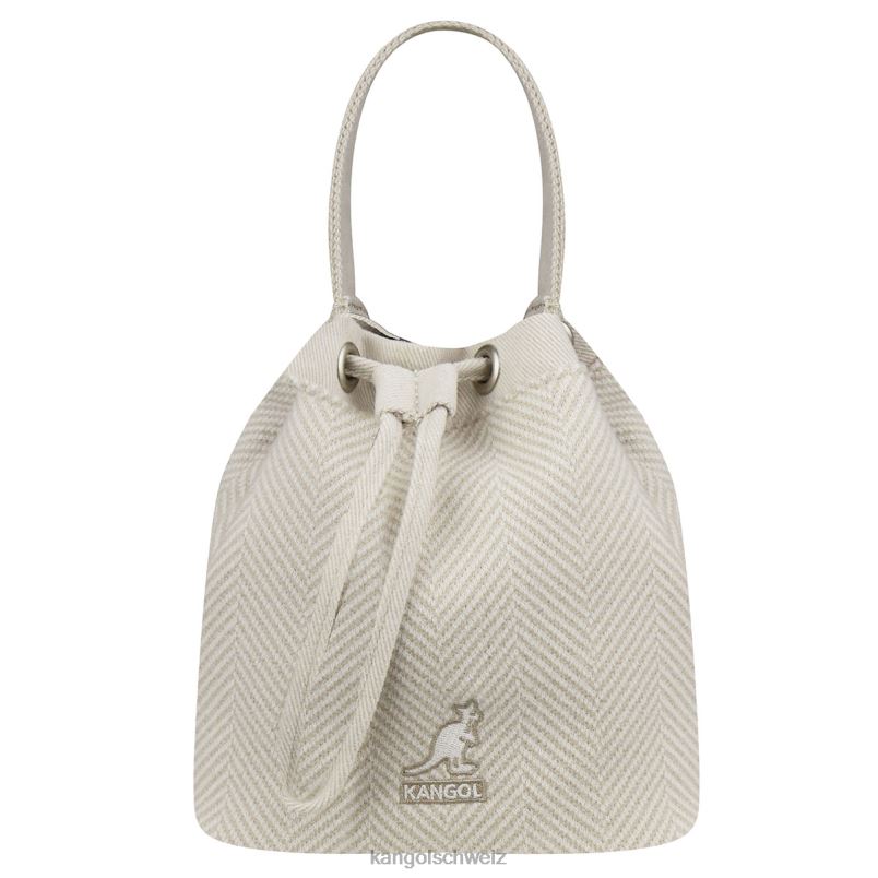 Beuteltasche mit Fischgrätenmuster Kangol Zubehör XL4T0980 unisex Elfenbein