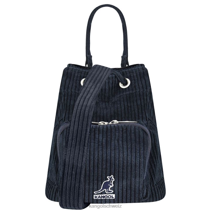 Cord-Beuteltasche mit V-Tasche Kangol Zubehör XL4T0978 unisex Marine