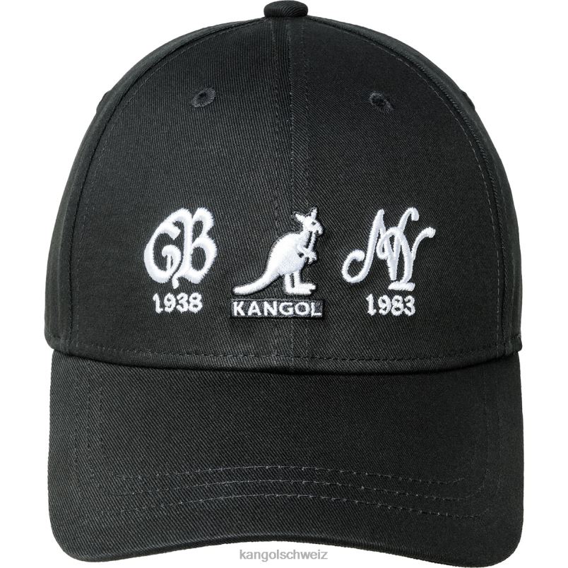 38-83 elastischer, taillierter Baseball Kangol Zubehör XL4T0364 unisex Schwarz