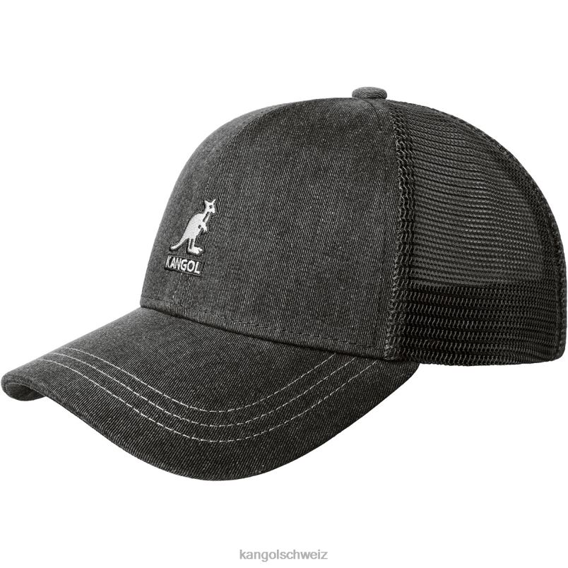 Baseball-Baseball aus Baumwoll-Mesh in Distressed-Optik Kangol Zubehör XL4T0291 unisex Schwarz