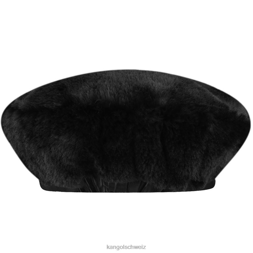 Baskenmütze aus Kunstfell Kangol Zubehör XL4T0403 unisex tiefes Schwarz