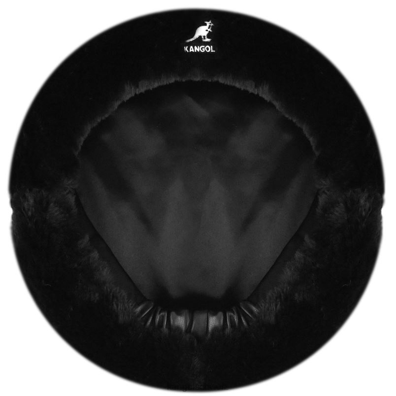 Baskenmütze aus Kunstfell Kangol Zubehör XL4T0403 unisex tiefes Schwarz