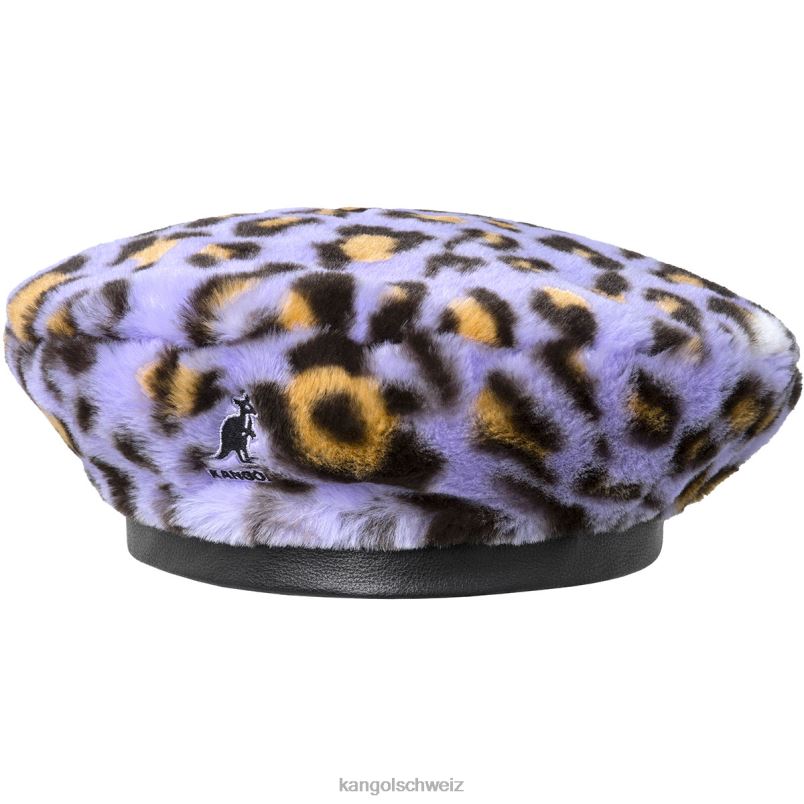 Baskenmütze aus Kunstfell Kangol Zubehör XL4T0406 unisex Lavendelleopard